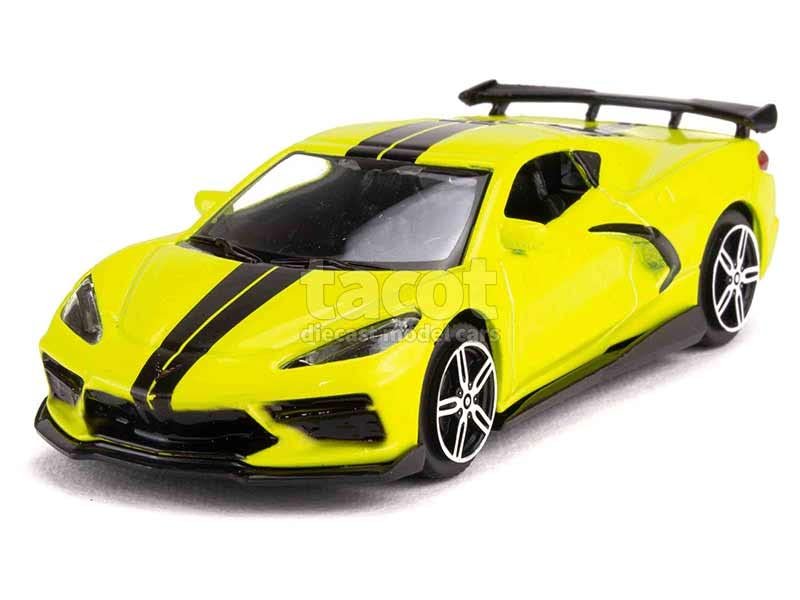 アウトレット品 ブラーゴ コルベット ミニカー 1/43 CORVETTE STINGRAY COUPE 2020 イエロー 並行輸入品