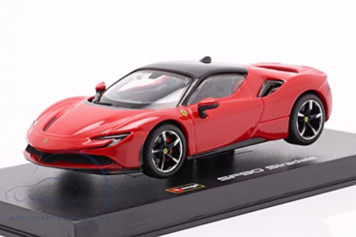 ブラーゴ フェラーリ SF90 ミニカー 1/43 シグネチャー シリーズ Ferrari SF 90 Stradale レッド 並行輸入品