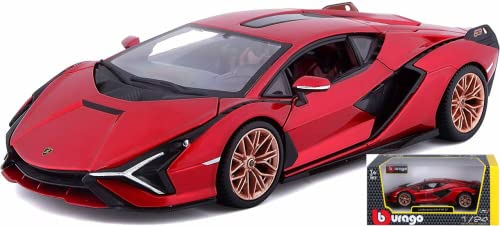 ブラーゴ ランボルギーニ シアン ミニカー 1/24 Lamborghini Sian FKP 37 2019 レッド 並行輸入品