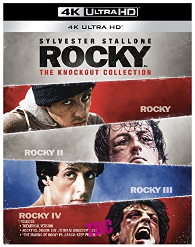 Rocky The Knockout Collection 4K Ultra HD Rocky 1976 Rocky II 1979 Rocky III 1982 Rocky IV 1985 Blu-ray 2023 Region Free Blu-ray