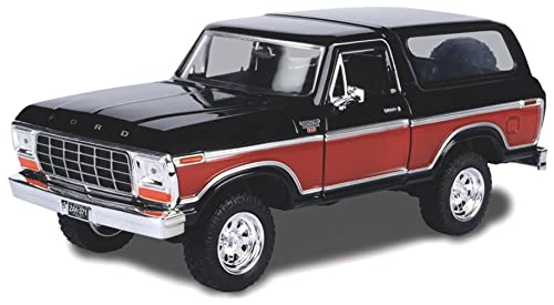 MOTORMAX ミニカー 1/24 フォード ブロンコ BRONCO 1978 ピックアップ トラック ハードトップ ブラック/レッド 並行輸入品