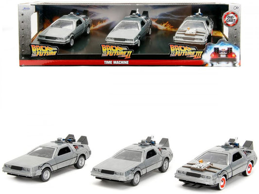 アウトレット品 JADA TOYS 1/32 バックトゥザフューチャー 1-2-3セット デロリアン Back To The Future 33399 並行輸入品