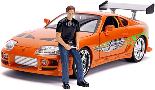 JADA TOYS 1/18 ワイルド・スピード 1995 トヨタ スープラ オレンジ ブライアン・オコナーフィギュア付き Fast & Furious Supra 並行輸入品