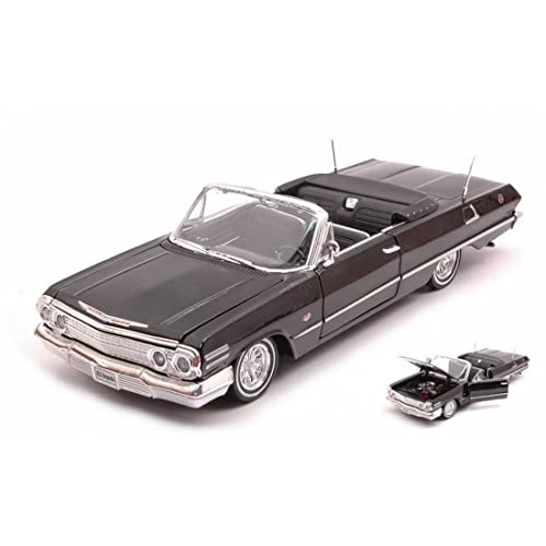 ウィリー シボレー インパラ ミニカー 1/24 カブリオレ CHEVROLET IMPALA CABRIOLET 1963 カスタム ブラック 並行輸入品