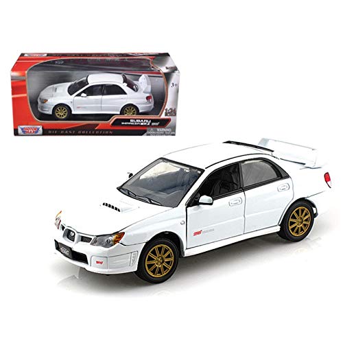 MotorMax スバル インプレッサ ミニカー 1/24 IMPREZA WRX STI ホワイト