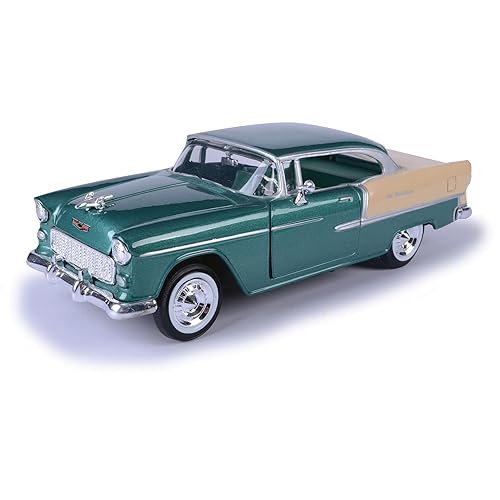 1955 Chevy Bel Air、グリーン - Motormax 73229 - 1/24スケール ダイカストモデル トイカー