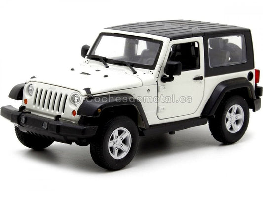 アウトレット品 ウィリー ジープ ラングラー ミニカー 1/24 JEEP WRANGLER 2007 ハードトップ ホワイト 並行輸入品