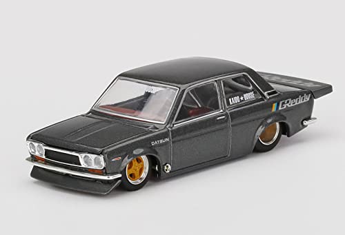 MINI GT 1/64 ダットサン 510 プロストリート 街道はうす GREDDY ガンメタルグレー Datsun KAIDO 510 KHMG017 並行輸入品