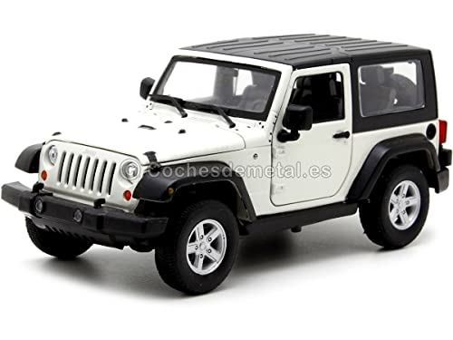 ウィリー ジープ ラングラー ミニカー 1/24 JEEP WRANGLER 2007 ハードトップ ホワイト 並行輸入品